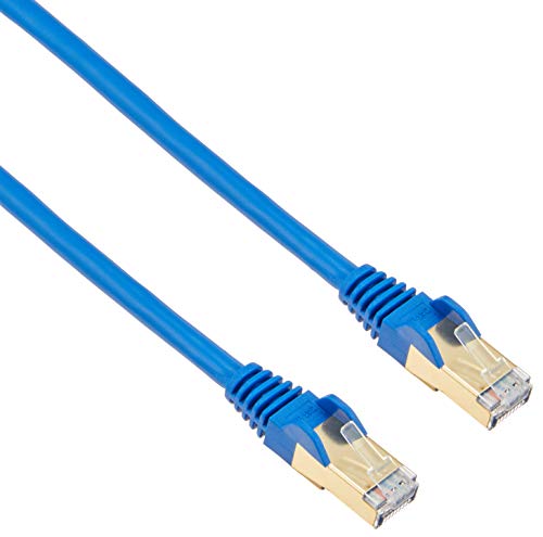 StarTech.com 0,5m Cat6a Ethernet Kabel, geschirmt (STP), Cat6a Netzwerkkabel, Cat6a Patchkabel, Cat 6a, Blau von StarTech