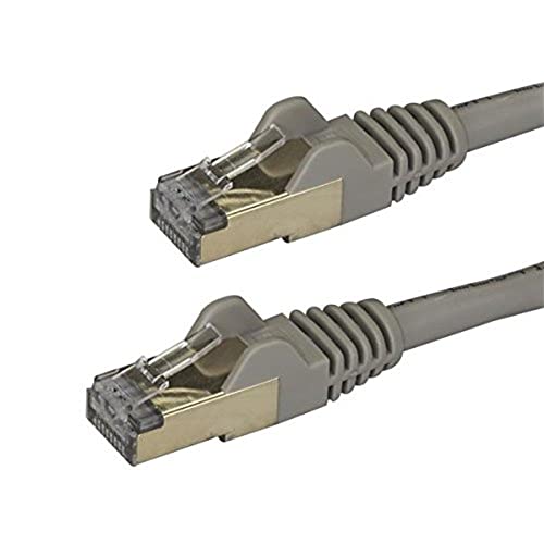 StarTech.com 0,5m Cat6a Ethernet Kabel, geschirmt (STP), Cat6a Netzwerkkabel, Cat6a Patchkabel, Cat 6a, Grau von StarTech