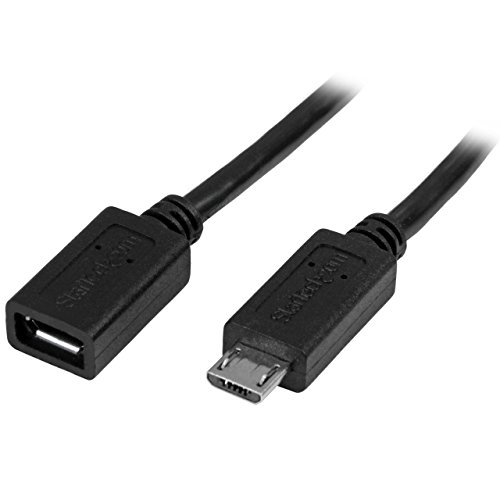 StarTech.com 0,5m Micro USB Verlängerungskabel - Stecker/Buchse - Micro USB Stecker zu Micro USB Buchse Kabel von StarTech