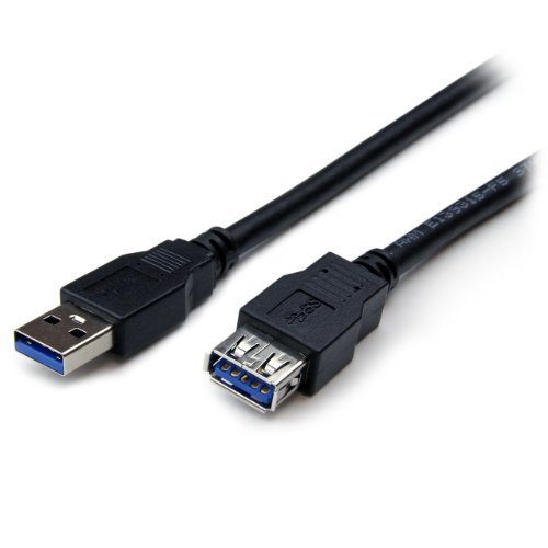 StarTech.com 1,8m USB 3.0 Verlängerungskabel, Schwarz, SuperSpeed USB 3 (A) Kabel Verlängerung Stecker / Buchse, 5GB/s von StarTech.com