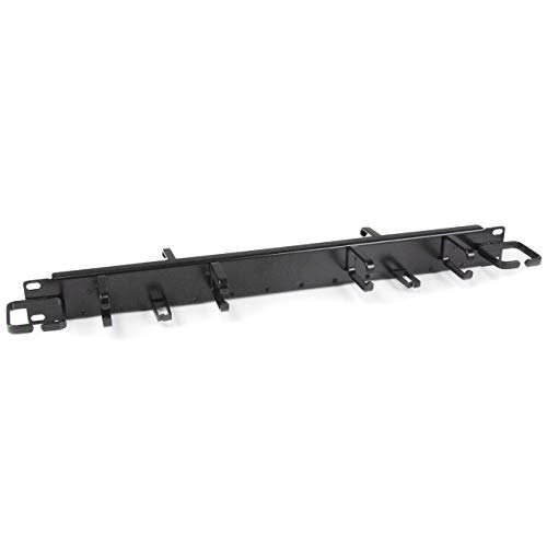 StarTech.com 1 HE 19 Zoll horizontales Kabelmanagement Panel, Horizontaler Finger Kabelkanal und / horizontale/ vertikale D-Ringe von StarTech