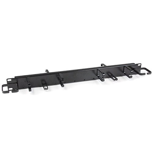 StarTech.com 1 HE 19 Zoll horizontales Kabelmanagement Panel, Horizontaler Finger Kabelkanal und / horizontale/ vertikale D-Ringe von StarTech