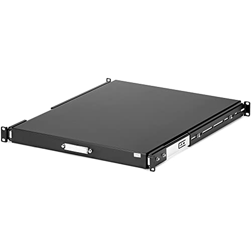 StarTech.com 1 HE Ausziehbare Server Rack Tastaturablage - 25 kg Tragkraft - 22" tiefe Stahlschublade für 19" AV/Netzwerk Racks (SLIDESHELFD) von StarTech.com