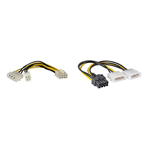 StarTech.com 15cm 4pin auf 8pin EPS-Netzadapter mit LP4 - Bu/St - Stromadapter Buchse/Stecker & Akyga AK-CA-29 2X Molex Stecker auf PCI-E 8 pin Buchse Adapter Kabel 15cm StarTech.com 15cm 4pin auf 8pin EPS-Netzadapter mit LP4 - Bu/St - Stromadapter Buchse/Stecker & Akyga AK-CA-29 2X Molex Stecker auf PCI-E 8 pin Buchse Adapter Kabel 15cm von StarTech.com
