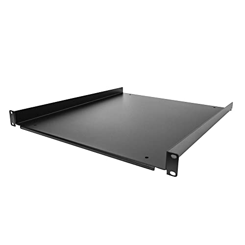 StarTech.com 1HE 19 Zoll Fachboden für netzwerk schrank - Freitragende Rack ablage für Serverschrank/Rack - Frontmontage - Belastbarkeit 25kg - 50cm tiefe Rackablage (SHELF-1U-20-FIXED-S) von StarTech