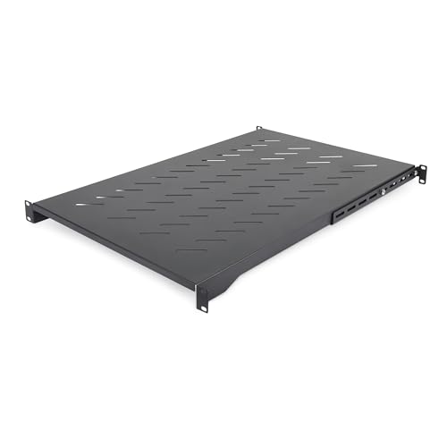 StarTech.com 1HE 4 Pfosten Serverrack Fachboden, Belüftete Rackablage, Einstellbare Einbautiefe 71,1-87,3cm, 68kg Tragkraft von StarTech