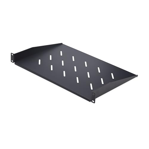 StarTech.com 1HE Belüftetes Server-Rack Fachboden, 31,5cm Tiefe, Perforierte Rackablage/Serverschrank Boden, Tragkraft 11,3kg von StarTech