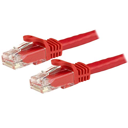 StarTech.com 1m Cat6 Gigabit Snagless Patchkabel - RJ45 UTP Netzwerkkabel mit Schutzmanschette - Cat 6 Kabel - Rot StarTech.com 1m Cat6 Gigabit Snagless Patchkabel - RJ45 UTP Netzwerkkabel mit Schutzmanschette - Cat 6 Kabel - Rot von StarTech