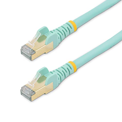 StarTech.com 1m Cat6a Ethernet Kabel, geschirmt (STP), Cat6a Netzwerkkabel, Cat6a Patchkabel, Cat 6a, Türkis von StarTech