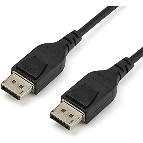 StarTech.com 1m VESA Zertifiziertes DisplayPort 1.4 Kabel - 8k 60Hz HBR3 HDR - Super UHD DP auf DP Monitorkabel - Ultra HD 4k 120Hz DP 1.4 Dünnes Videokabel M/M DP Stecker mit verriegelung (DP14MM1M) StarTech.com 1m VESA Zertifiziertes DisplayPort 1.4 Kabel - 8k 60Hz HBR3 HDR - Super UHD DP auf DP Monitorkabel - Ultra HD 4k 120Hz DP 1.4 Dünnes Videokabel M/M DP Stecker mit verriegelung (DP14MM1M) von StarTech