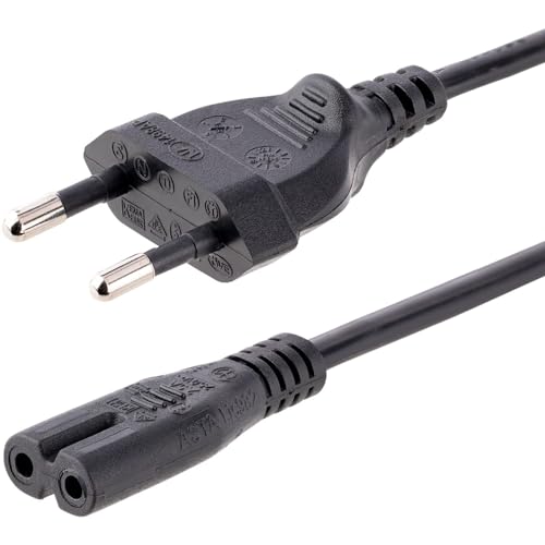 StarTech.com 1 m Laptop Ladekabel, EU Stecker auf C7, 2,5A 250V, 18AWG, Laptop Ersatzkabel, Drucker Stromkabel, Laptop Stromkabel/Netztkabel - UL gelistet (PXTNB2SEU1M) von StarTech.com