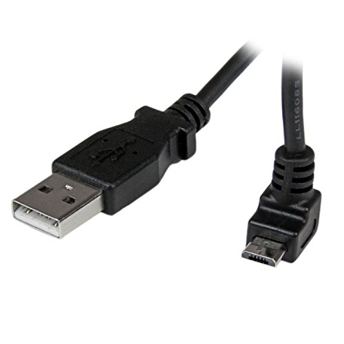 StarTech.com 1m USB 2.0 A auf Micro B Kabel aufwärtsgewinkelt - Schwarz - USB A / Micro B Datenkabel / Anschlusskabel von StarTech
