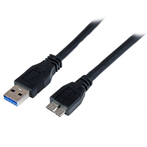 StarTech.com 1m zertifiziertes USB 3.0 SuperSpeed Kabel A auf Micro B, Schwarz, USB 3 Anschlusskabel, Stecker/Stecker von StarTech.com