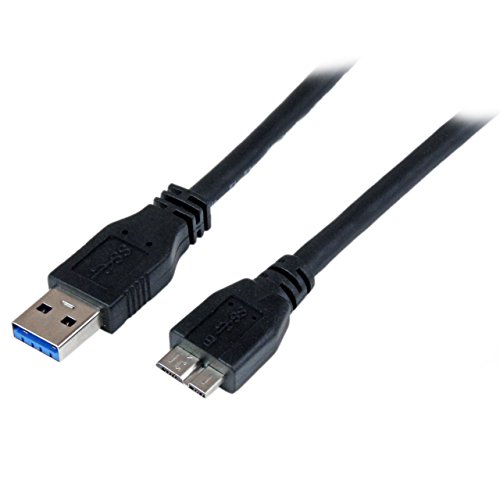 StarTech.com 1m zertifiziertes USB 3.0 SuperSpeed Kabel A auf Micro B, Schwarz, USB 3 Anschlusskabel, Stecker/Stecker von StarTech