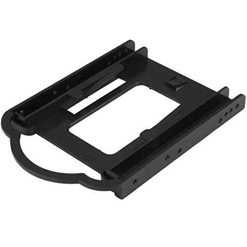 StarTech.com 2,5" HDD / SDD Montagebügel für 3,5" Laufwerksschächte - 5 Stück - Werkzeuglose Installation - 2,5 Zoll SSD HDD Adapter Bügel - Festplatten-Montagesatz (BRACKET125PTP) von StarTech
