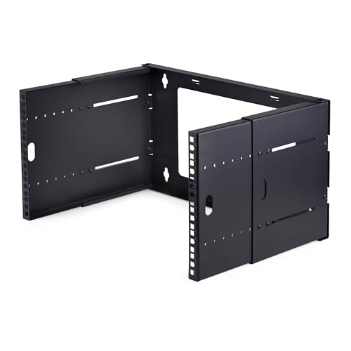 StarTech.com 2-Pfosten 6HE Wandrack, Tiefenverstellbare Rack Halterung (245-397mm), 19 Zoll Serverrack/Schrank, Max. 40kg von StarTech