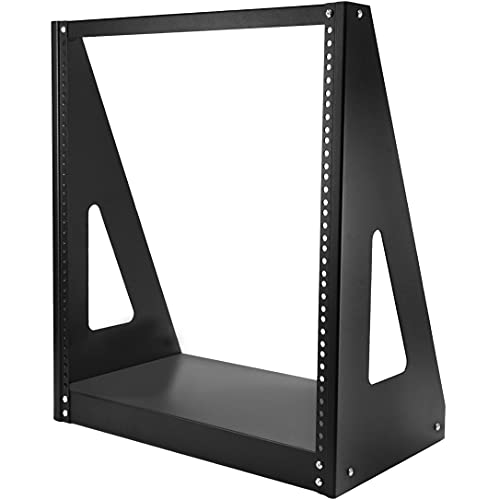 StarTech.com 12 HE Heavy Duty 2 Pfosten Open Frame Netzwerk Rack - 160 kg Tragkraft - 19" Freistehendes Desktop Rack für Computer, AV, Medien, IT Equipment (2POSTRACK12) von StarTech.com