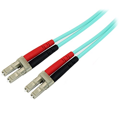 StarTech.com 2 m LC/UPC auf LC/UPC OM4 Multimode Glasfaserkabel, 50/125µm LOMMF/VCSEL Zipcord LWL, 100G Netzwerke, Low Insertion Loss, LSZH LWL Patchkabel (450FBLCLC2) von StarTech