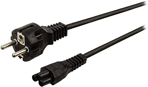 StarTech.com 2 m Laptop Ladekabel, EU Schuko auf C5, 2,5A 250V, 18AWG, Notebook / Laptop Ersatzstromkabel, Laptop Netzteil Stromkabel, Kleeblatt/Mickey Mouse Netzkabel (PXTNB3SEU2M) von StarTech