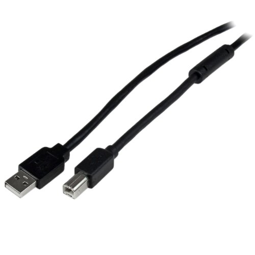 StarTech.com 20m aktives USB 2.0 A auf B Kabel - Stecker/Stecker - USB Druckerkabel 1x USB A / 1x USB B - Schwarz von StarTech.com