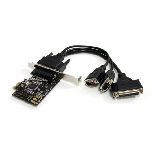 StarTech.com 2S1P PCI Express Schnittstellenkarte - PCIe 2x Seriell DB9 / 1x Parallel DB25 Karte mit Breakout Kabel von StarTech