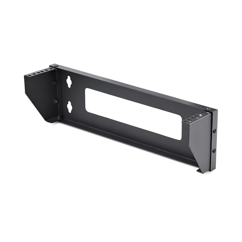 StarTech.com 2HE Vertikale Wandhalterung für 19 Zoll Rack-Geräte, Tragkraft 55kg, Serverrack/Schrank für Patch-Panele/IT/AV von StarTech.com
