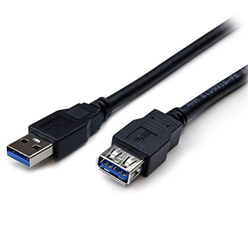 StarTech.com 2m USB 3.0 Verlängerungskabel, USB 3 Typ A auf A 2 Meter Kabel Verlängerung, Stecker/ Buchse, Schwarz von StarTech.com