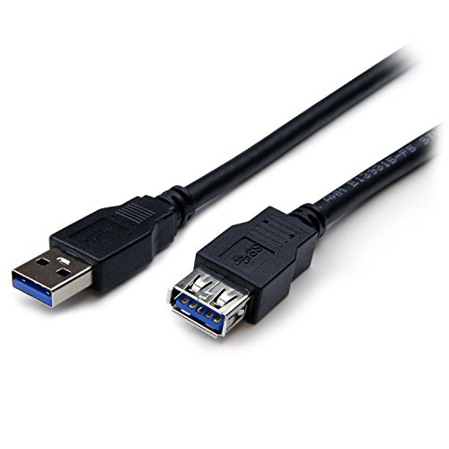 StarTech.com 2m USB 3.0 Verlängerungskabel, USB 3 Typ A auf A 2 Meter Kabel Verlängerung, Stecker/ Buchse, Schwarz von StarTech.com