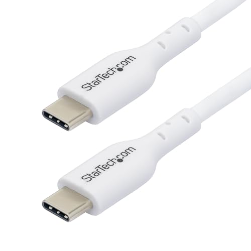 StarTech.com 2m USB-C Schnellladekabel, USBC Kabel, USB 2.0 Typ-C Laptop Ladekabel, 60W Power Delivery, USB-C auf USB-C, Weiß von StarTech