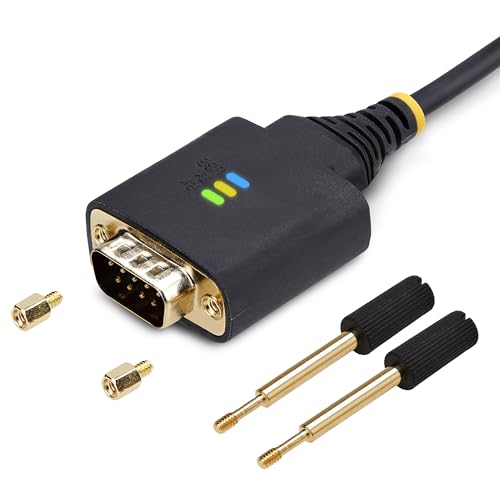 StarTech.com 2m USB auf Seriell Adapter, COM-Retention, FTDI, USB-A zu DB9 Kabel, USB RS232, Wechselbare Schrauben/Muttern von StarTech