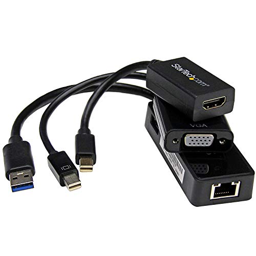 StarTech.com 3-in-1 Adapter Kit für Surface und Surface Pro / Surface Pro 3 / Surface 3 - mDP auf HDMI oder VGA - USB 3.0 zu GbE von StarTech.com