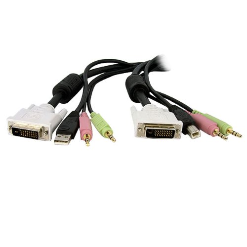 StarTech.com 3 m 4-in-1 USB Dual Link DVI-D KVM-Switchkabel mit Audio und Mikrofon von StarTech