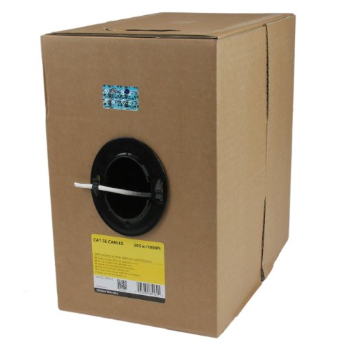 StarTech.com Cat 5e Ethernet-Kabel - 304,8m - Massiv - CMR-zertifiziert - Weiß - TAA-konform von StarTech.com