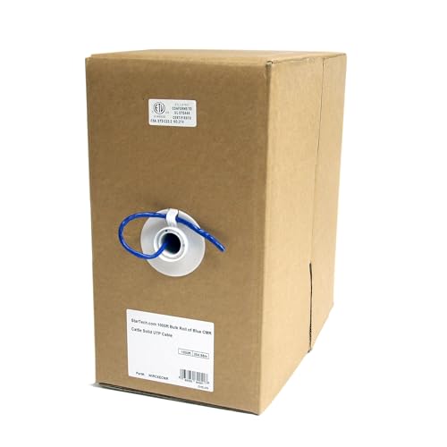StarTech.com Cat 5e Ethernet-Kabel - 304,8m - Massiv - CMR-zertifiziert - Blau - TAA-konform von StarTech.com