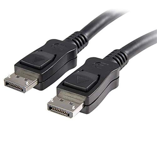 StarTech.com 30cm DisplayPort 1.2 Kabel mit Verriegelung (Stecker/Stecker), DP 4k Audio- / Videokabel Kabel, Schwarz von StarTech