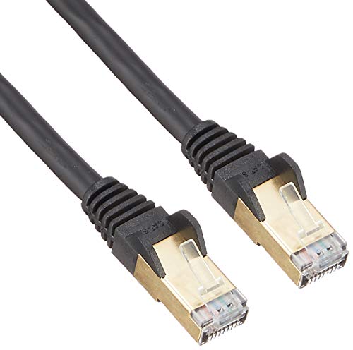 StarTech.com 3m Cat6a Ethernet Kabel, geschirmt (STP), Cat6a Netzwerkkabel, Cat6a Patchkabel, Cat 6a, Schwarz von StarTech