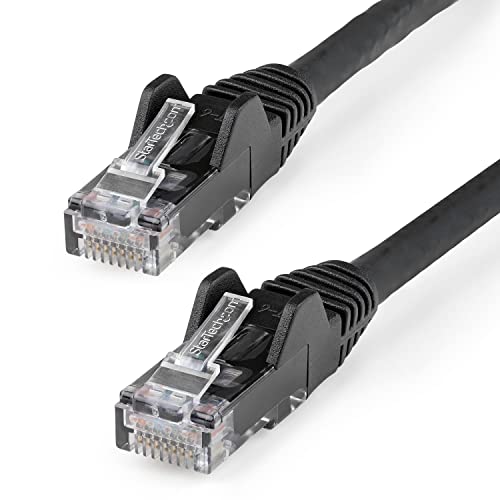 StarTech.com 3m Netzwerkkabel CAT6 - LSZH(weniger Rauch, Halogenfrei) - 10Gbit 650MHz 100W POE RJ45 U/UTP LAN-Patch Kabel - Schwarz, ETL Zertifizierung, 24AWG, Installationskabel (N6LPATCH3MBK) von StarTech.com