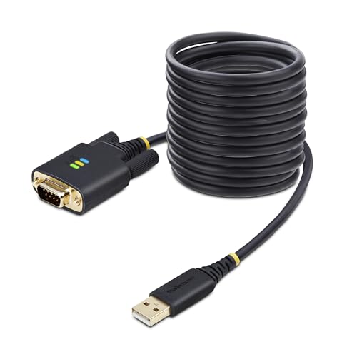 StarTech.com 3m USB auf Seriell Adapter, COM-Retention, FTDI, USB-A zu DB9 Kabel, USB RS232, Wechselbare Schrauben/Muttern von StarTech.com