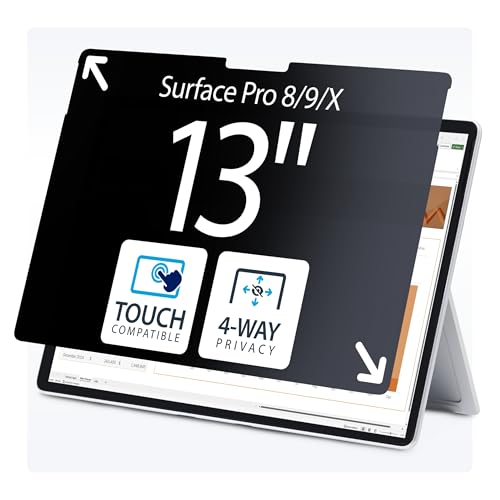 StarTech.com 4-Wege Blickschutz für 13 Zoll Surface Pro 8/9/X Laptop, Hoch-/Querformat, Touch-fähig, +/- 30 Grad Blickwinkel von StarTech.com