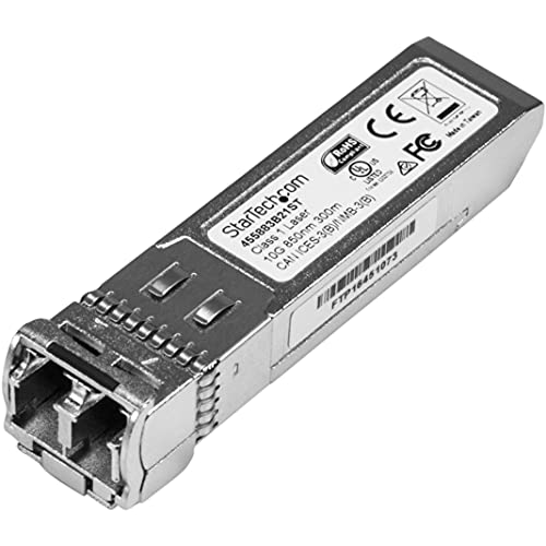StarTech.com 455883B21ST SFP Transceiver Modul (SFP+, 10 Gigabit LWL, HP 455883-B21 kompatibel, MM LC mit DDM, 300m, 10GBase-SR) von StarTech