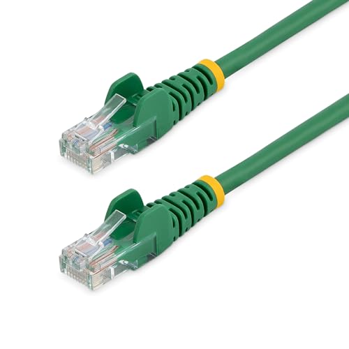 StarTech.com 45PATCH3GN Cat5e Ethernet-Kabel, Power Over Ethernet, ohne Haken, 91 cm, Grün von StarTech