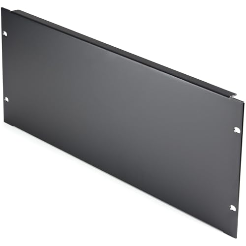 StarTech.com 4U Blindblende für 19 Zoll Rack - Rack-Blende für Server-/Netzwerk-Racks, Gehäuse und -Schränke - 4RU-Rack-Füllplatte/Abstandhalter/Massivplatte - Stahl (RKPNL4U) von StarTech