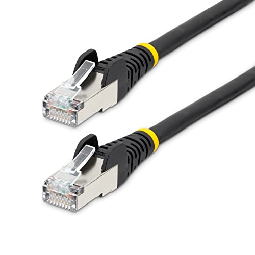 StarTech.com 5 m CAT6a Kabel - LSZH-Raucharm, Halogenfrei - 10Gigabit RJ45 LAN Kabel - SFTP Patchkabel - Schwarz - CAT6a Verlegekabel - Abgeschirmtes Netzwerkkabel/Ethernet Kabel (NLBK-5M-CAT6A-PATCH) von StarTech.com