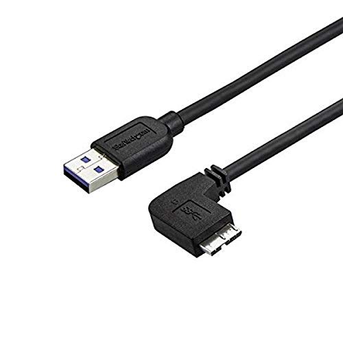 StarTech.com 50cm Slim Micro USB 3.0 Kabel rechtsgewinkelt - USB 3.1 Gen 1 (5 Gbit/s) Anschlusskabel von StarTech