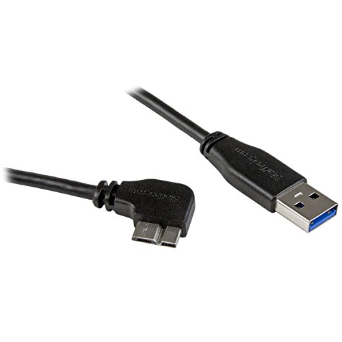 StarTech.com 50cm Slim Micro USB 3.0 Kabel rechtsgewinkelt - USB 3.1 Gen 1 (5 Gbit/s) Anschlusskabel von StarTech