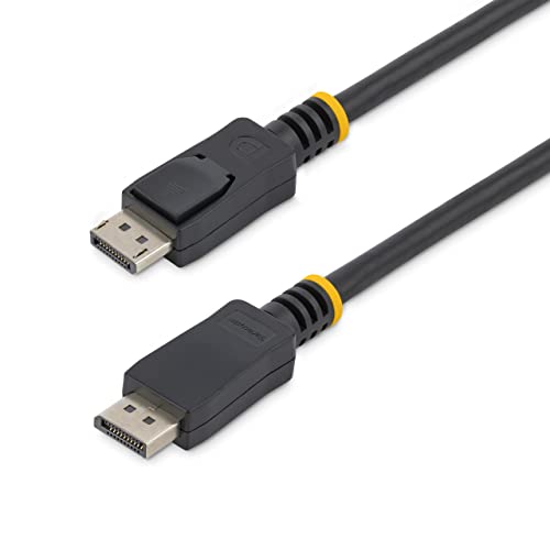 StarTech.com 5m DisplayPort Kabel mit Verriegelung 2m (Stecker/Stecker), DP (20 Pin) Kabel, Schwarz, DisplayPort Audio- / Videokabel von StarTech.com