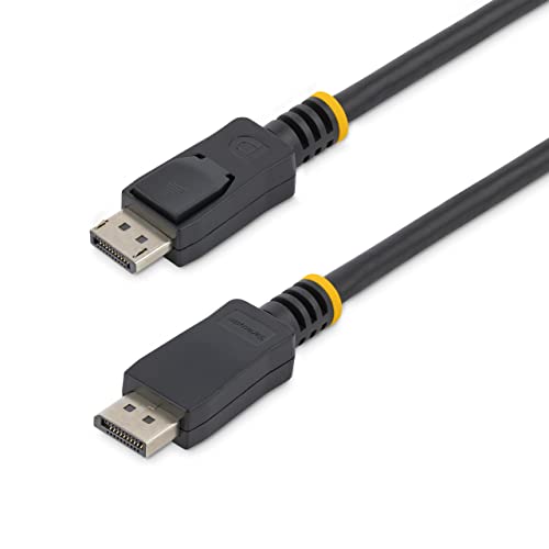StarTech.com 5m DisplayPort Kabel mit Verriegelung 2m (Stecker/Stecker), DP (20 Pin) Kabel, Schwarz, DisplayPort Audio- / Videokabel von STARTECH.COM