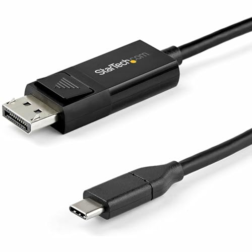 StarTech.com 1m USB-C auf DisplayPort 1.4 Kabel 8K 60Hz/4K - Bidirektionales DP auf USB-C oder USB-C auf DP Alt Mode Videoadapter/Kabel - HBR3/HDR/DSC - USB-C/Thunderbolt 3 kompatibel (CDP2DP141MBD) von StarTech.com