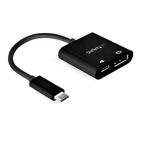 StarTech.com USB-C auf DisplayPort Adapter mit Power Delivery - 8K 60Hz /4K 120Hz USB-C auf DP 1.4 Alt Mode Videoadapter mit 60W PD Pass-Through Laden - HBR3 - Thunderbolt 3 Kompatibel (CDP2DP14UCPB) von StarTech.com