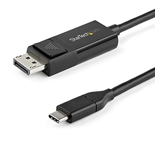 StarTech.com CDP2DP1MBD USB-C auf DisplayPort-Kabel (4K 60 Hz, 1m, USB-C-Adapter, bidirektional, Thunderbolt 3-kompatibel) von StarTech.com